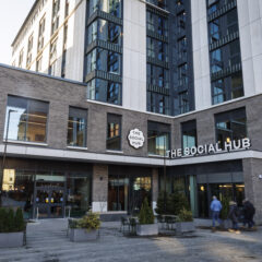 Exterior General View Of The Social Hub In The Merchant City, Glasgow.